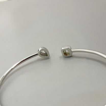 [Marins]JONC FLEX MY TWIN TOI & MOI SILVER DIAMOND BRACELET
