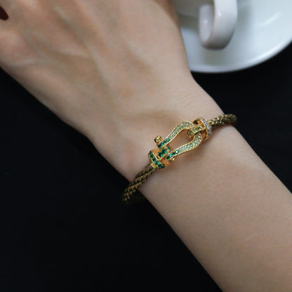 [Marins]FORCE 10 GOLD GREEN DIAMOND PAVED