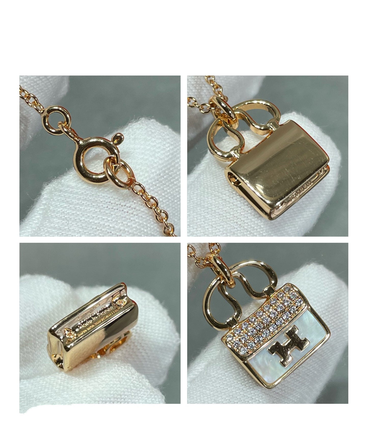[Marins]H CIRCE MOISSANITE PENDANT NECKLACE GOLD