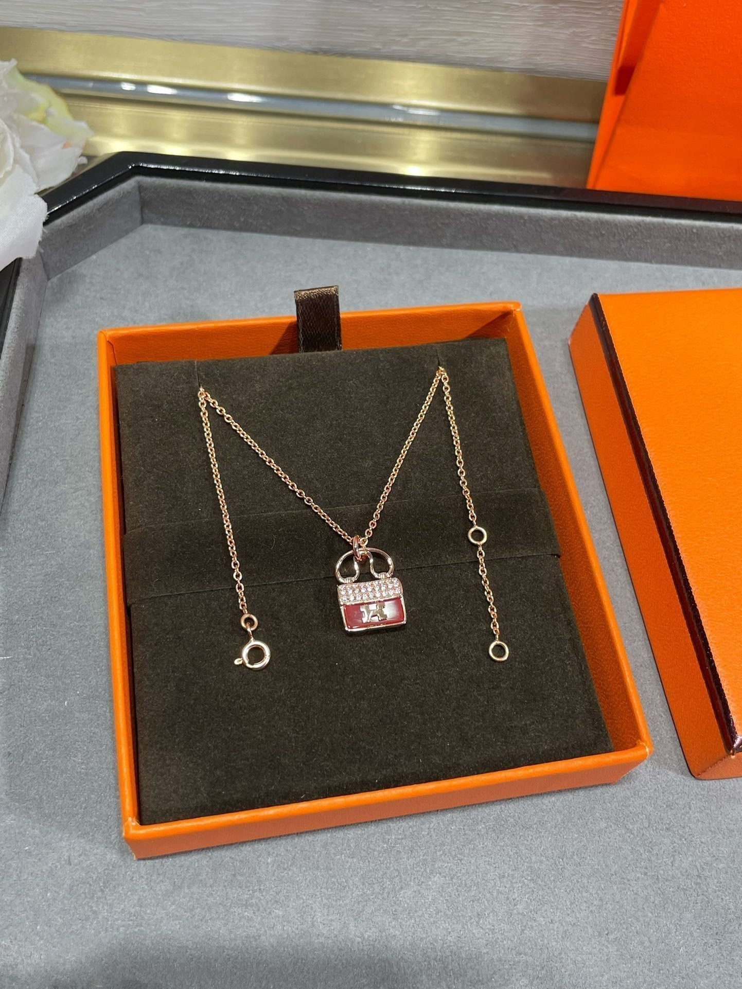 [Marins]H CIRCE MOISSANITE PENDANT NECKLACE GOLD