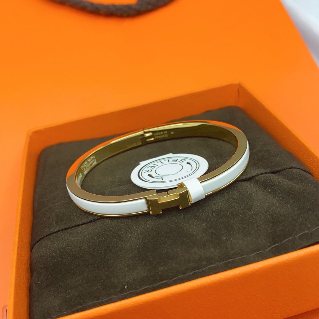 [Marins]CLASSIC HM CLIC WHITE 8MM ENAMEL BRACELET