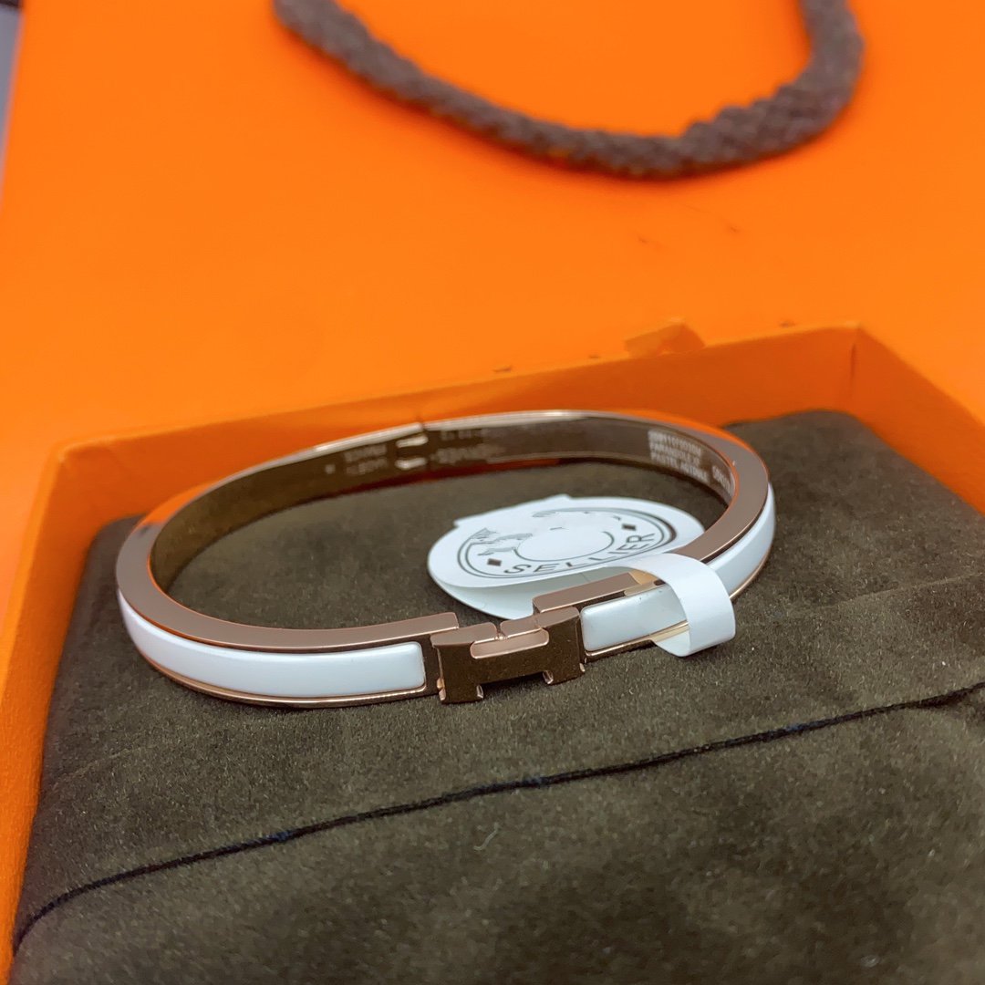 [Marins]CLASSIC HM CLIC WHITE 8MM ENAMEL BRACELET