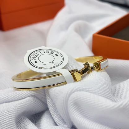 [Marins]CLASSIC HM CLIC WHITE 8MM ENAMEL BRACELET