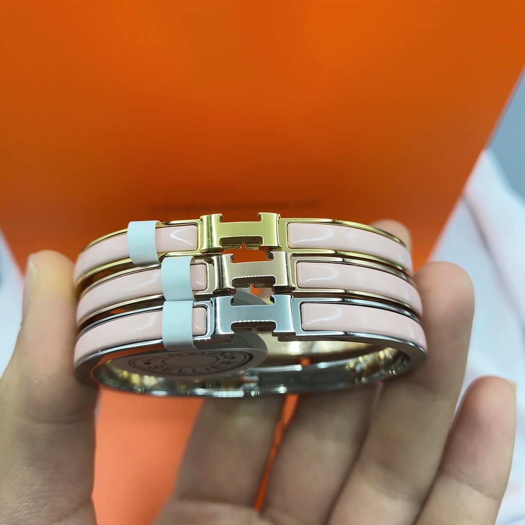 [Marins]CLASSIC HM CLIC  PINK 8MM ENAMEL BRACELET