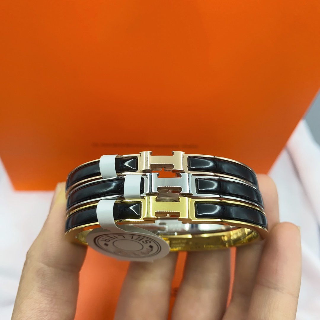 [Marins]CLASSIC HM CLIC BLACK 8MM ENAMEL BRACELET