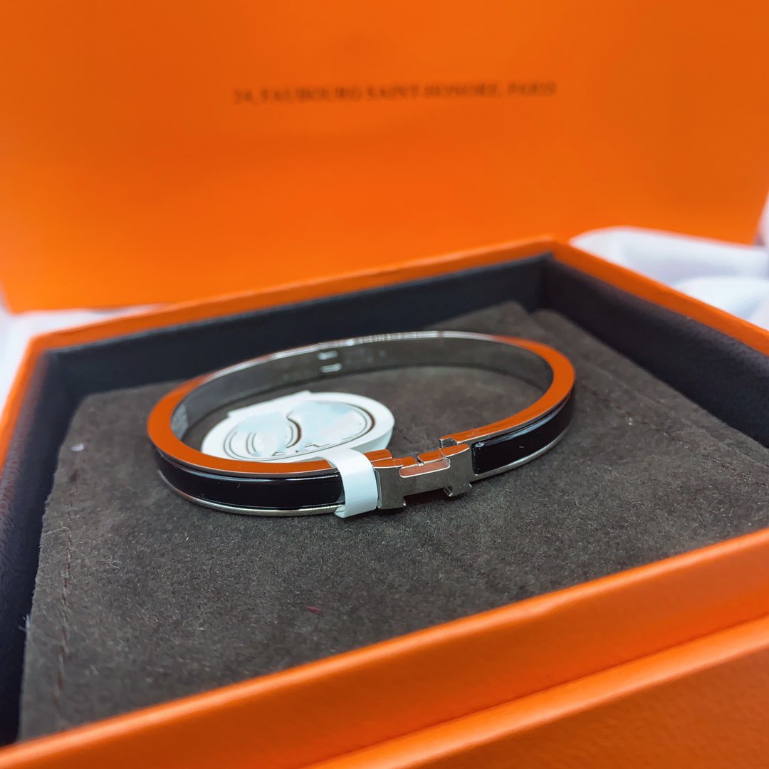 [Marins]CLASSIC HM CLIC BLACK 8MM ENAMEL BRACELET