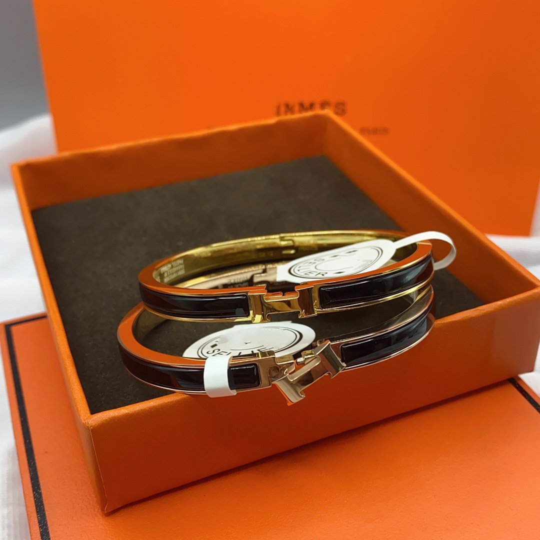 [Marins]CLASSIC HM CLIC BLACK 8MM ENAMEL BRACELET