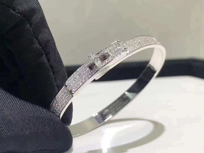 [Marins]HM KELLY BRACELET IN SILVER AND FULL PAVE DIAMOND