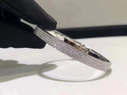 [Marins]HM KELLY BRACELET IN SILVER AND FULL PAVE DIAMOND