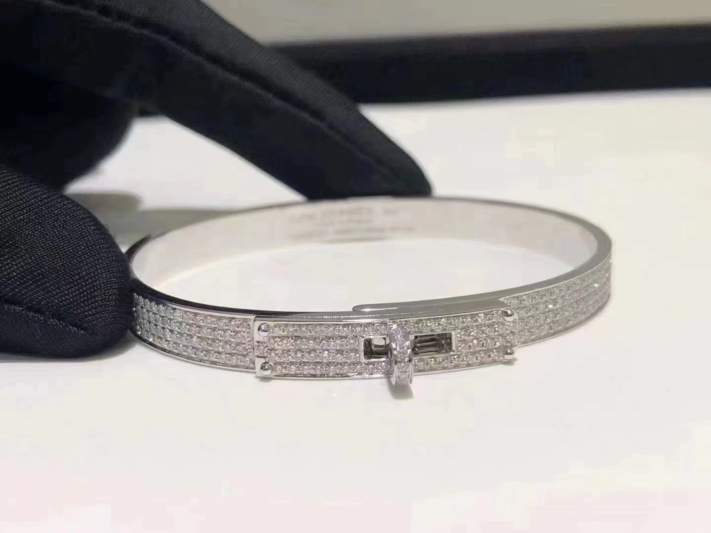 [Marins]HM KELLY BRACELET IN SILVER AND FULL PAVE DIAMOND
