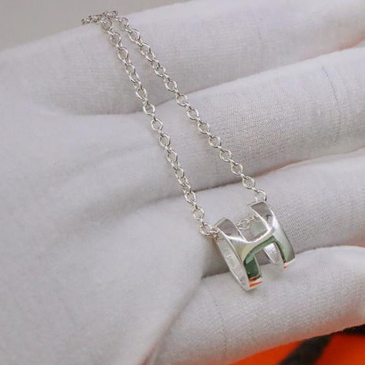 [Marins]HM NECKLACE H LETTER OVAL SERIES