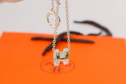 [Marins]HM NECKLACE H LETTER OVAL SERIES