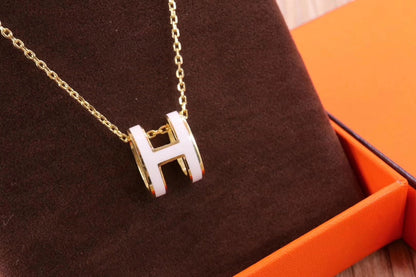[Marins]HM CLIC YELLOW ENAMEL GOLD NECKLACE