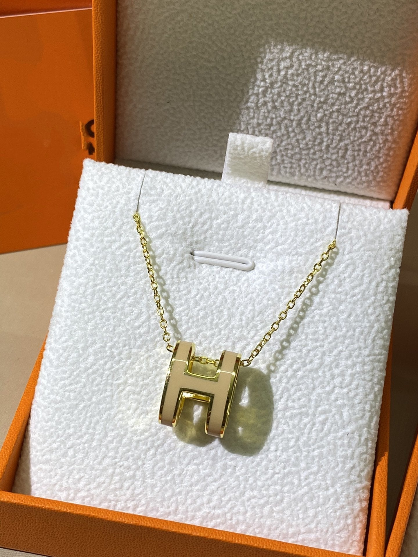 [Marins]HM CLIC YELLOW ENAMEL GOLD NECKLACE