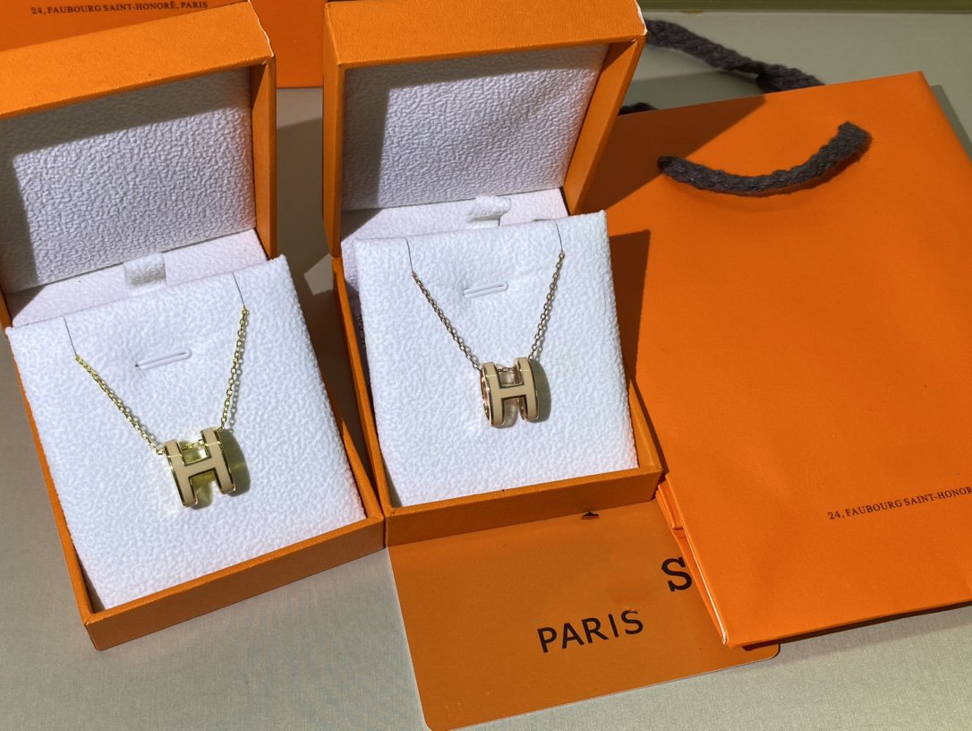 [Marins]HM CLIC YELLOW ENAMEL GOLD NECKLACE