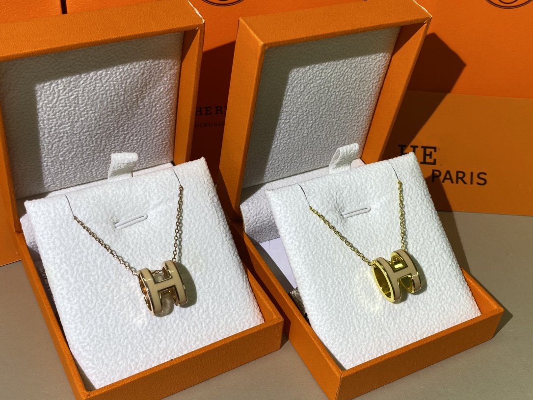 [Marins]HM CLIC YELLOW ENAMEL GOLD NECKLACE
