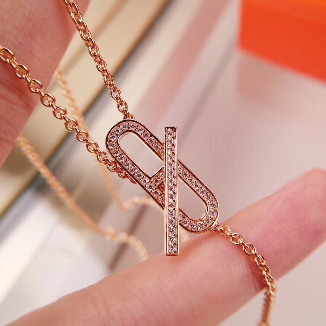 [Marins]HM FIRE PIG NOSE NECKLACE TRENDY STREET