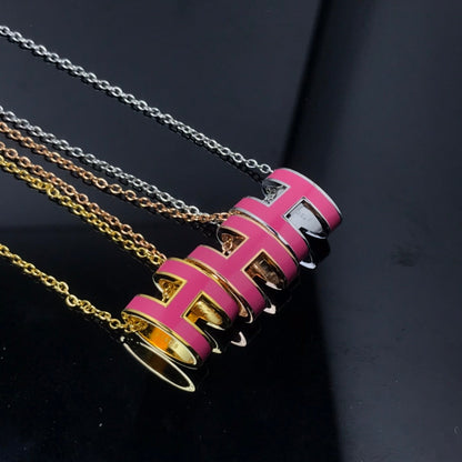 [Marins]H NECKLACE PINK