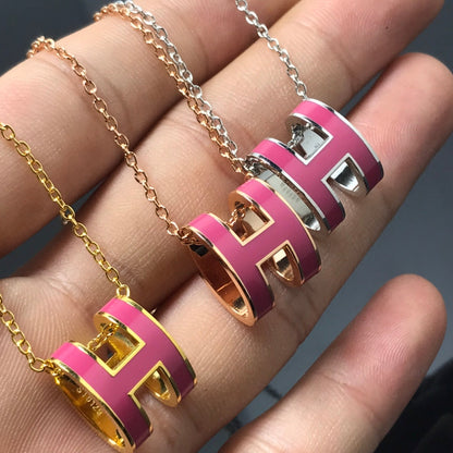 [Marins]H NECKLACE PINK