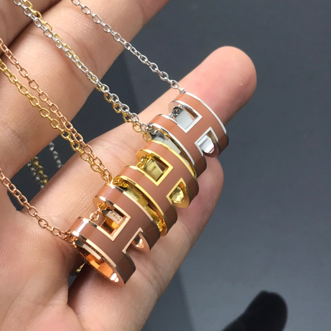 [Marins]H NECKLACE BROWN