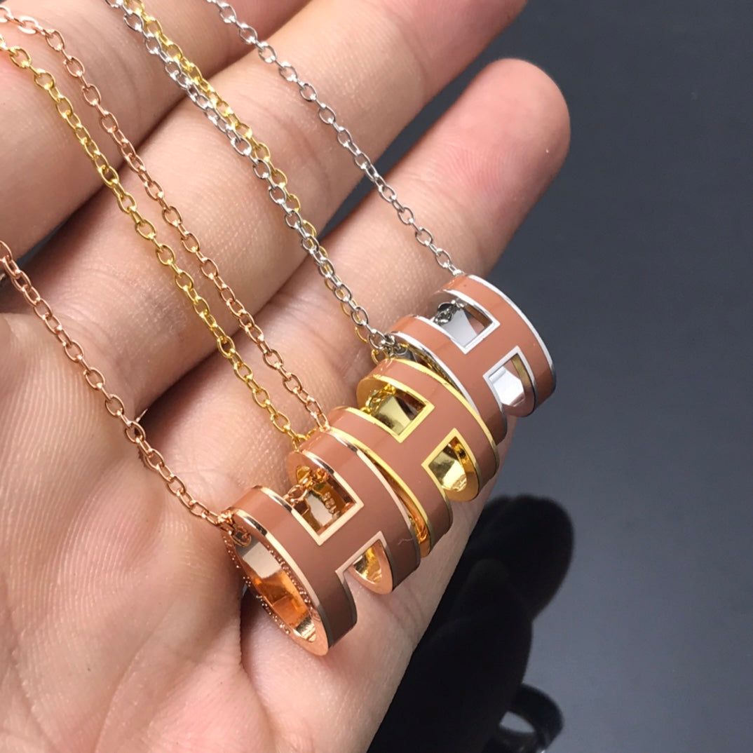 [Marins]H NECKLACE BROWN
