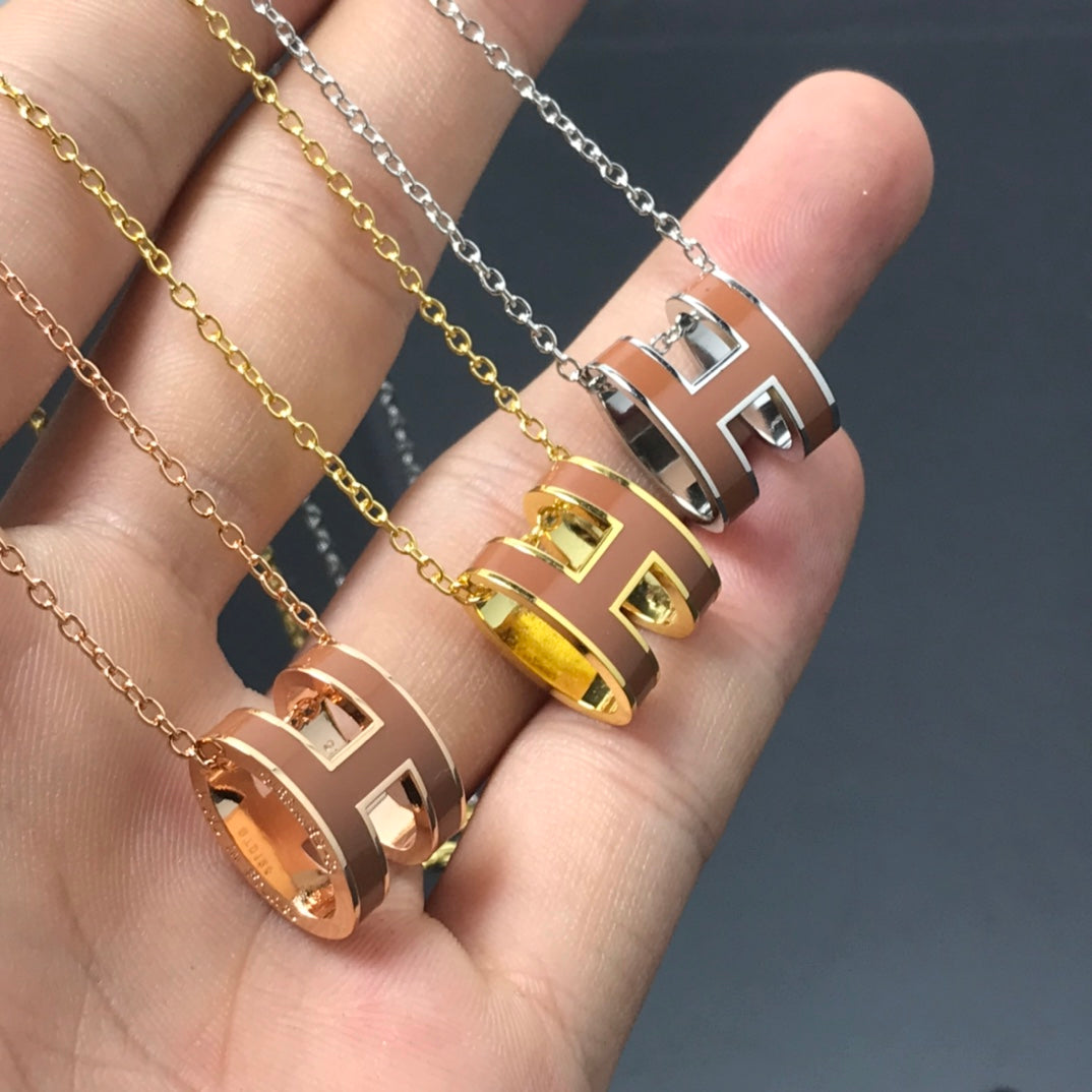[Marins]H NECKLACE BROWN
