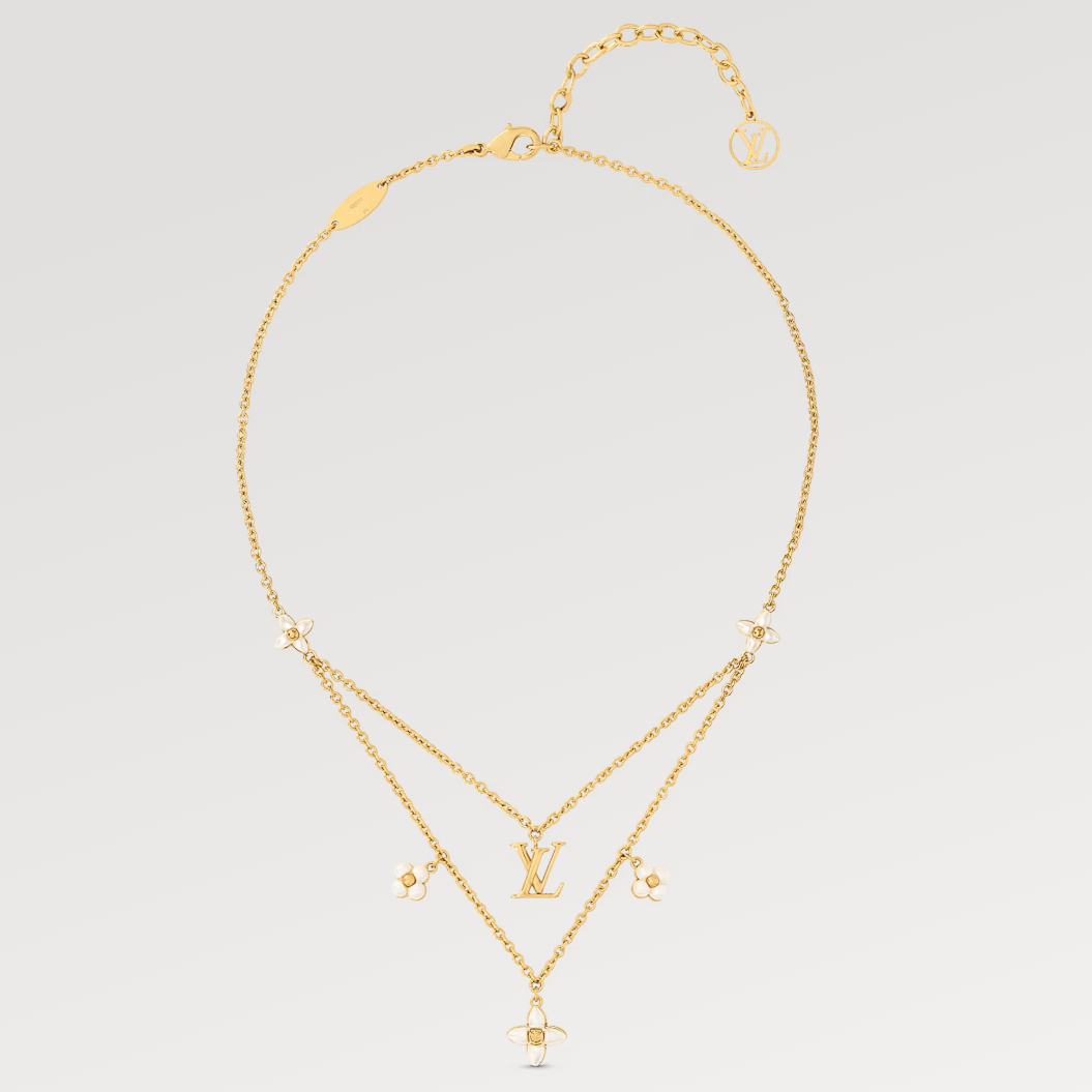 [Marins]FLOWERGRAM GOLD MOP DOUBLE ROW NECKLACE