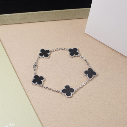 [Marins] CLOVER 5 MOTIF ONYXS BRACELET COLLECTION