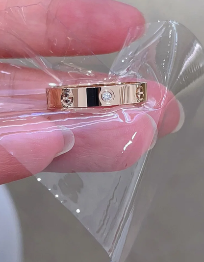 [Marins]LOVE RING 4MM 1 DIAMOND