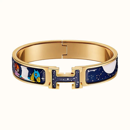 [Marins]H STAR AND MOON BRACELET 12MM