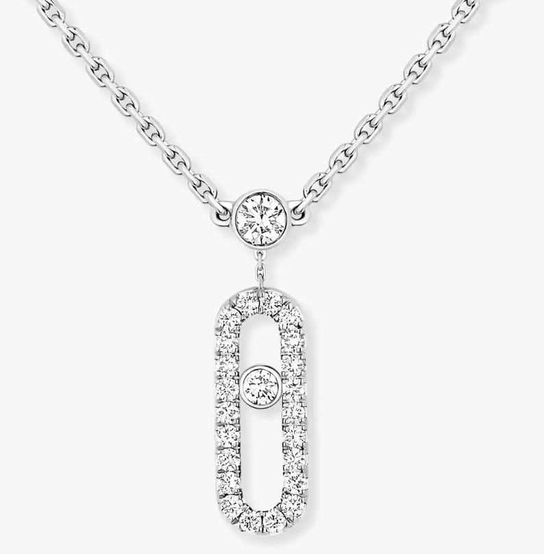 [Marins]MS Double-Circle Full-Diamond Necklace