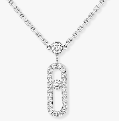 [Marins]MS Double-Circle Full-Diamond Necklace