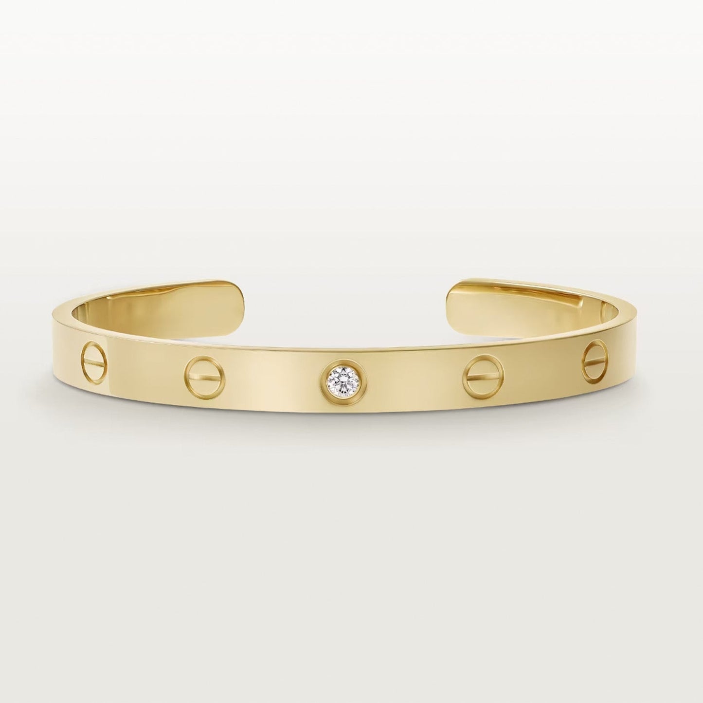 [Marins]LOVE BRACELET 6.1MM 1 DIAMOND OPEN CUFF