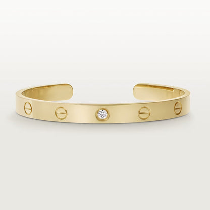 [Marins]LOVE BRACELET 6.1MM 1 DIAMOND OPEN CUFF