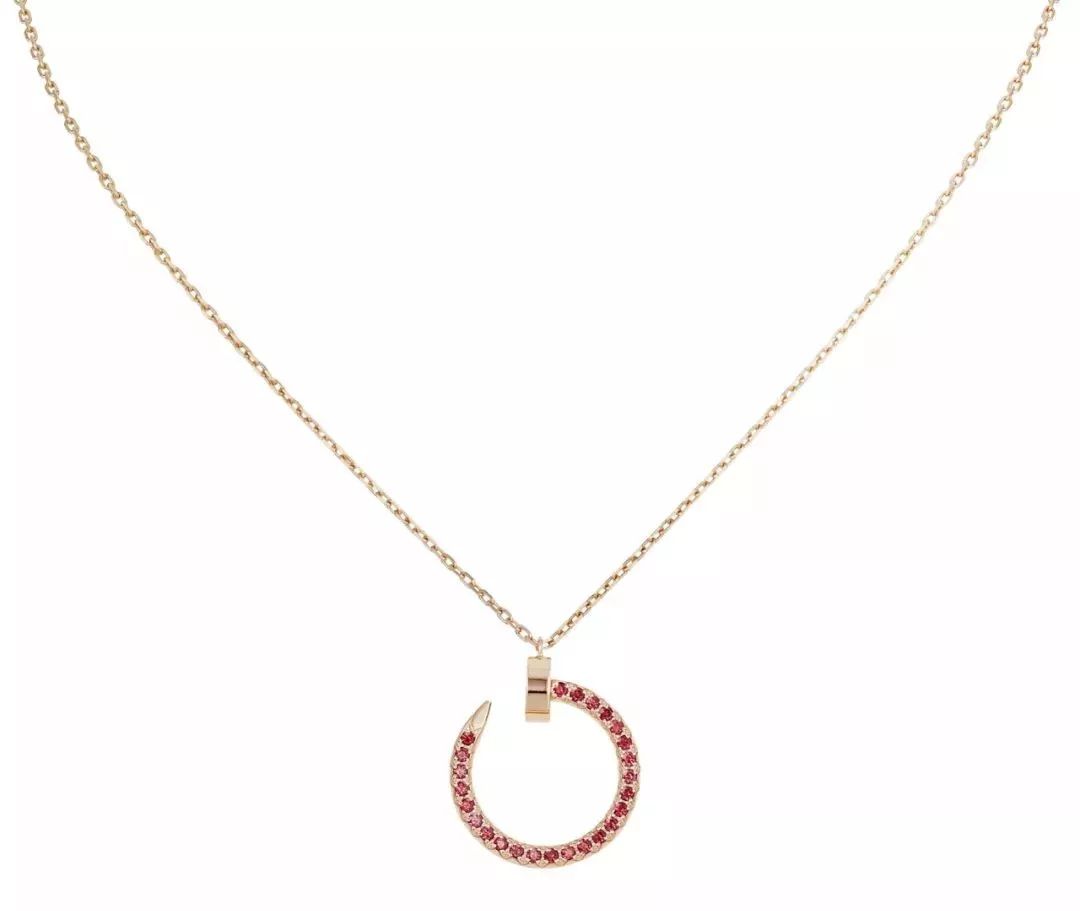 [Marins]JUSTE NECKLACE GOLD RED DIAMONDS