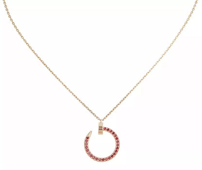 [Marins]JUSTE NECKLACE GOLD RED DIAMONDS