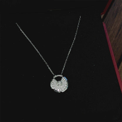 [Marins]AMULETTE SILVER FULL DIAMOND NECKLACE