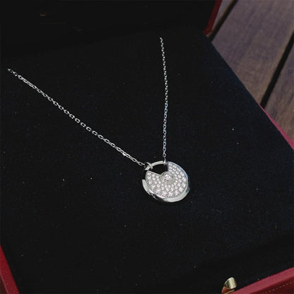 [Marins]AMULETTE SILVER FULL DIAMOND NECKLACE