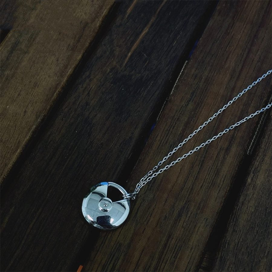 [Marins]AMULETTE SILVER FULL DIAMOND NECKLACE