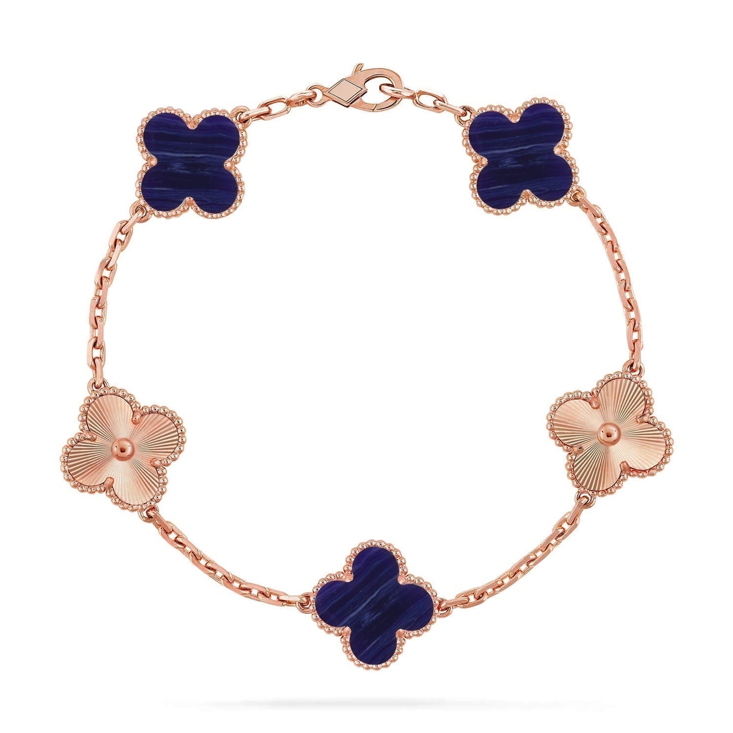 [Marins]CLOVER 5 MOTIF PURPLE STRIPES BRACELET COLLECTION