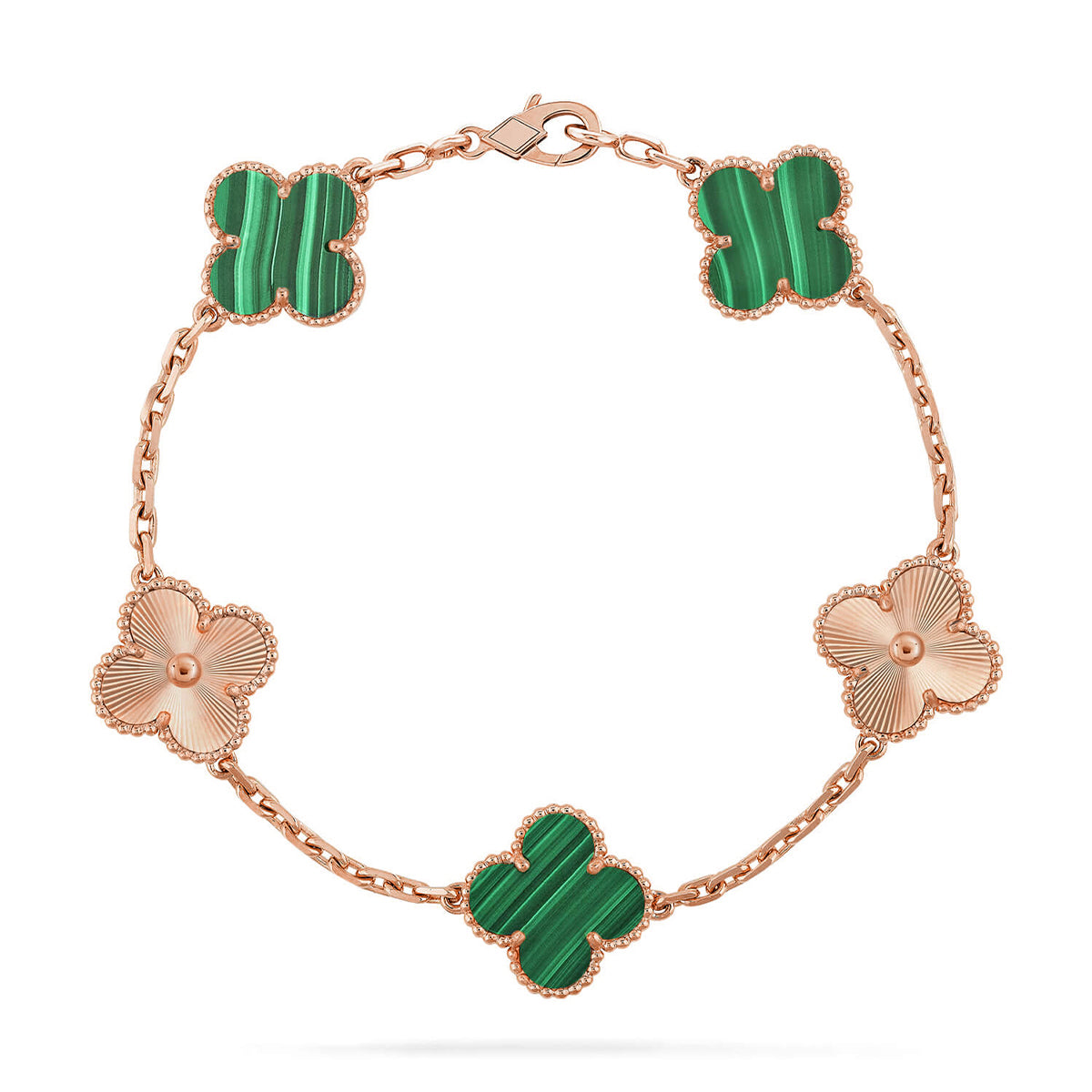 [Marins] CLOVER 5 MOTIF MALACHITE BRACELET COLLECTION