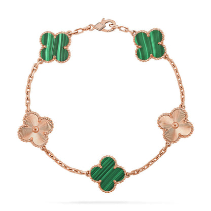 [Marins] CLOVER 5 MOTIF MALACHITE BRACELET COLLECTION