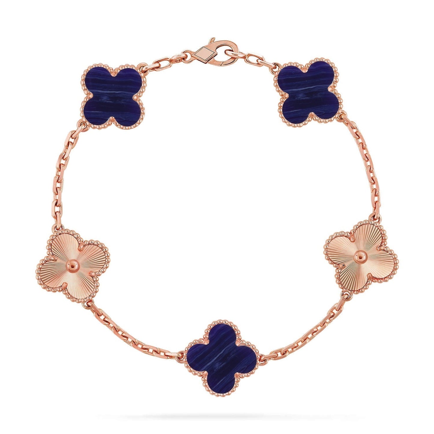 [Marin-Jewelry]CLOVER 5 MOTIF PURPLE STRIPES BRACELET COLLECTION