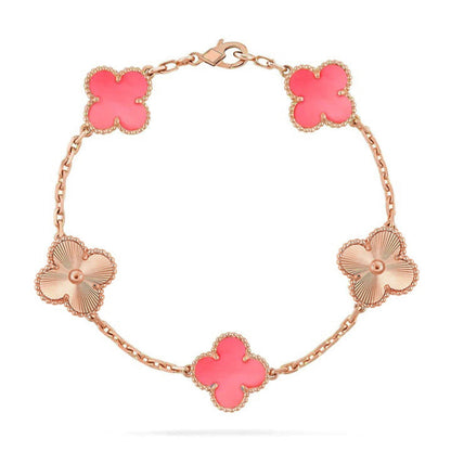 [Marins] CLOVER 5 MOTIFS  PINK MOP BRACELET COLLECTION