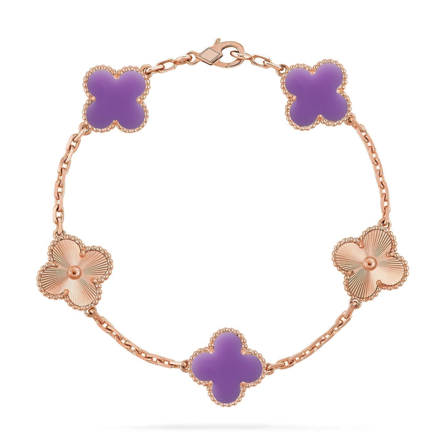 [Marins]CLOVER 5 MOTIF LIGHT PURPLE BRACELET COLLECTION