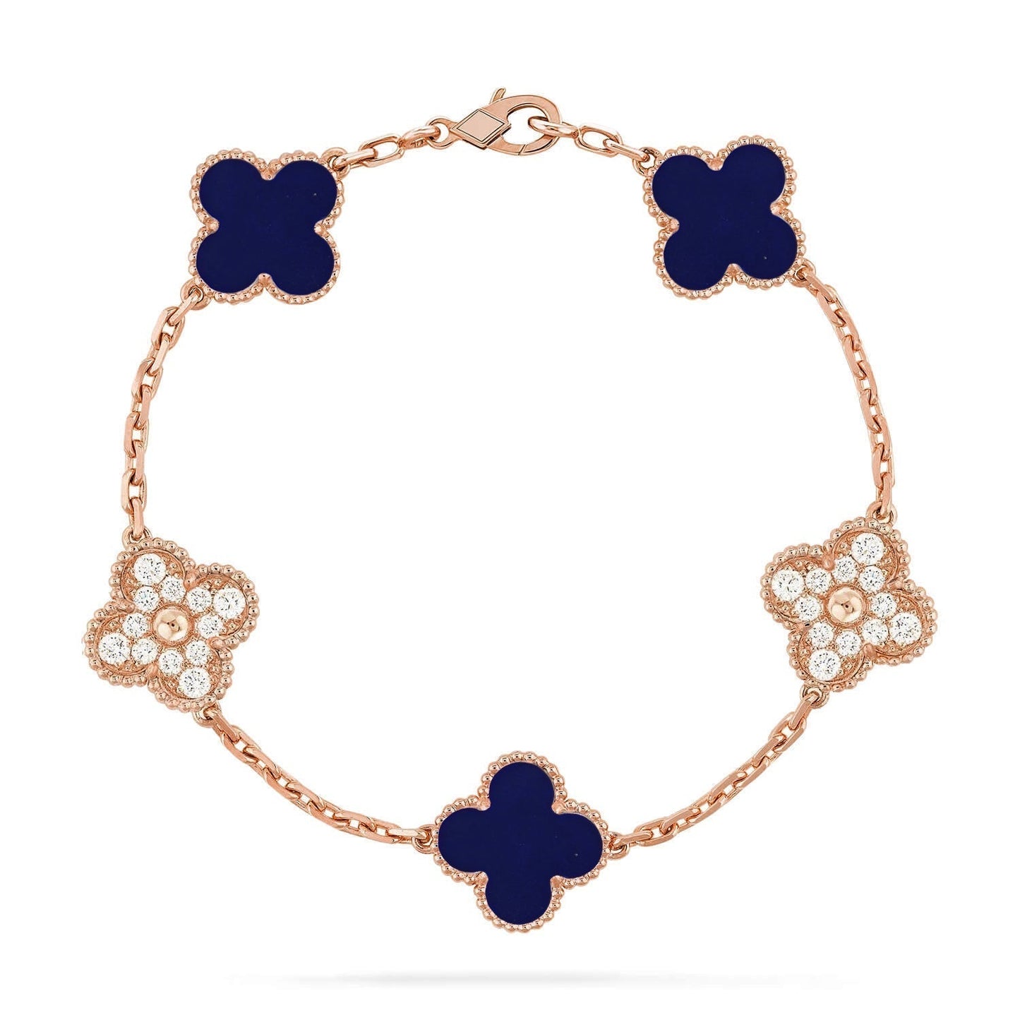 [Marins]CLOVER 5 MOTIF LAPIS LAZULI BRACELET COLLECTION