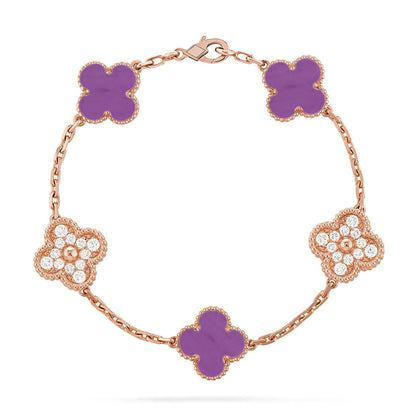 [Marins] CLOVER 5 MOTIF VIOLET BRACELET COLLECTION