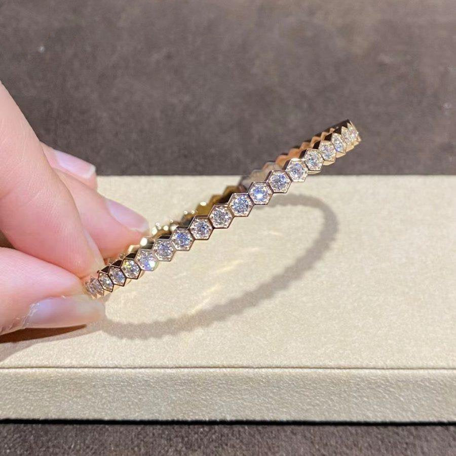 [Marin-Jewelry]BEE LOVE GOLD BRACELET FULL DIAMOND
