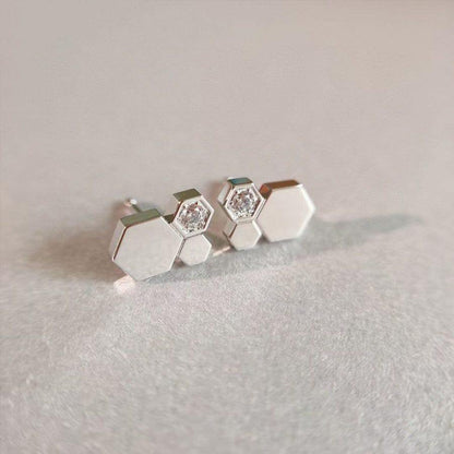 [Marins]BEE LOVE SILVER DIAMOND EARRINGS