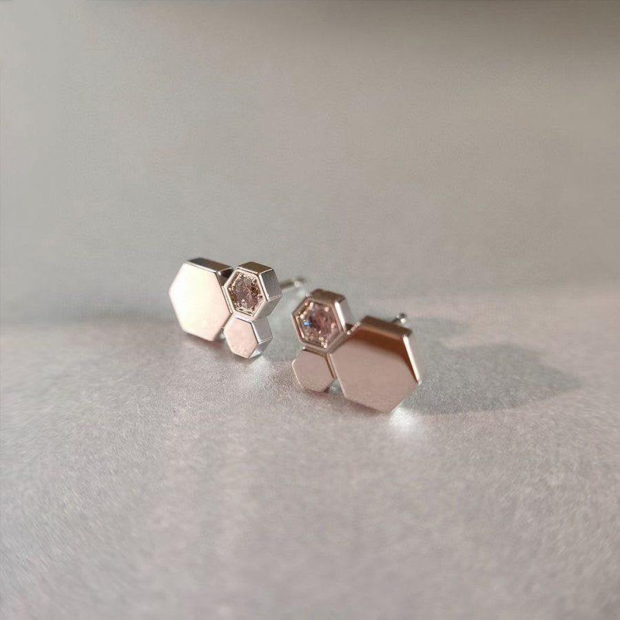 [Marins]BEE LOVE SILVER DIAMOND EARRINGS